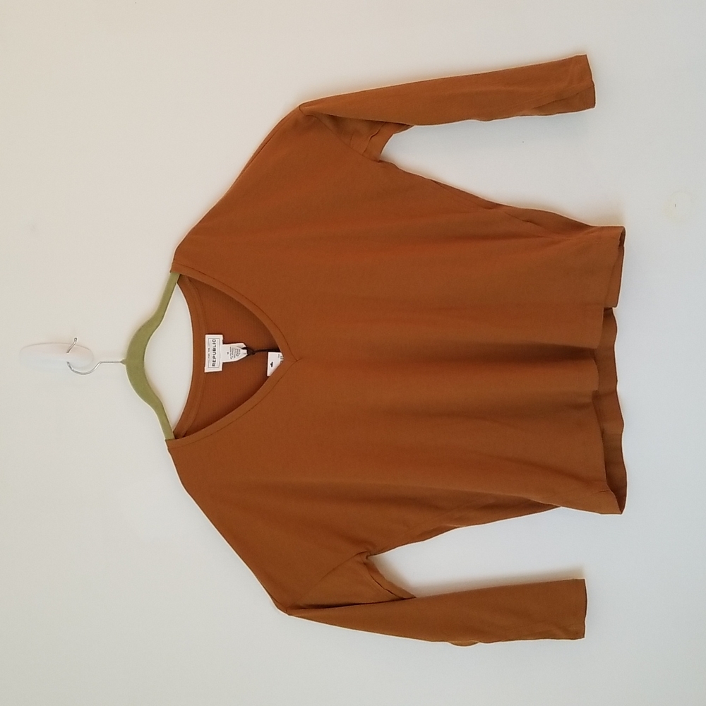 For the Republic V-neck Long Sleeve Top in Medium